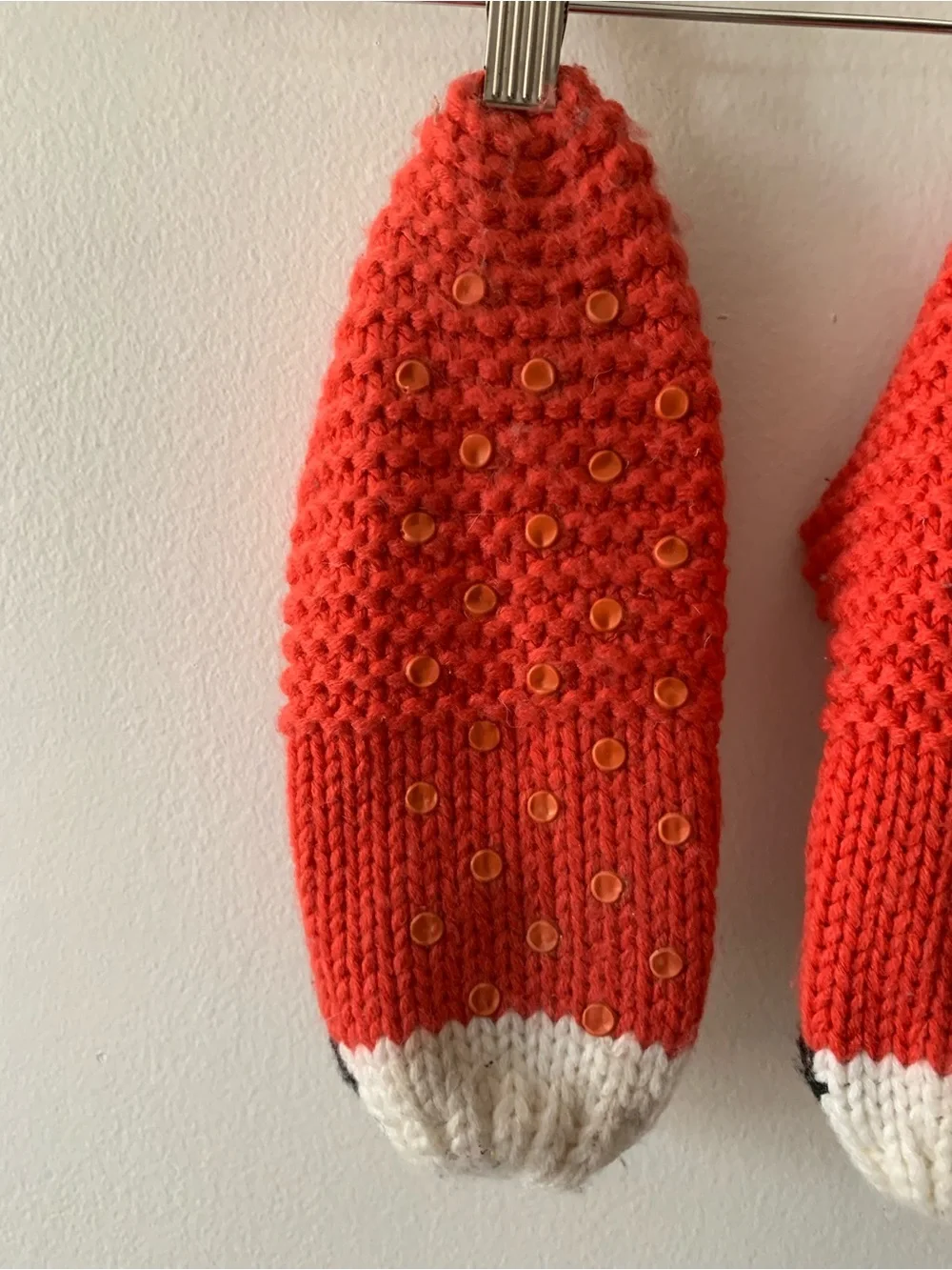 NEW Orange Cute Fox Knit Slippers Socks